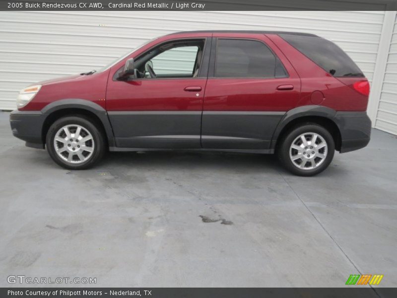 Cardinal Red Metallic / Light Gray 2005 Buick Rendezvous CX AWD