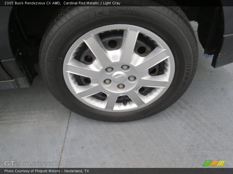 Cardinal Red Metallic / Light Gray 2005 Buick Rendezvous CX AWD