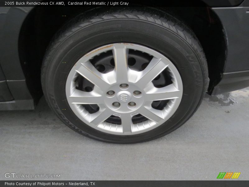 Cardinal Red Metallic / Light Gray 2005 Buick Rendezvous CX AWD