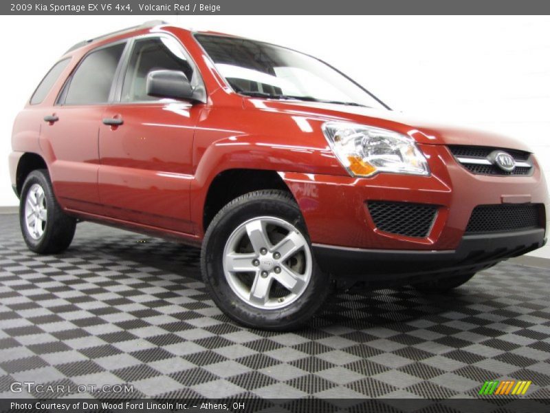 Volcanic Red / Beige 2009 Kia Sportage EX V6 4x4