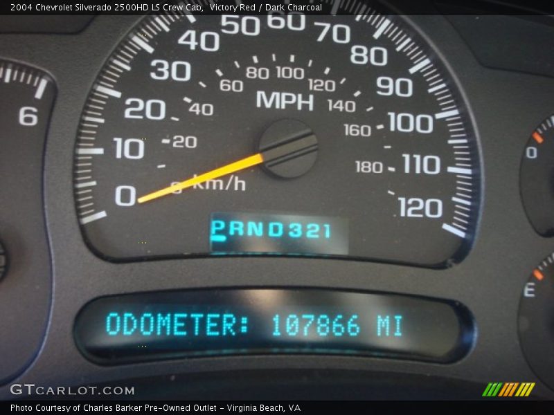 Victory Red / Dark Charcoal 2004 Chevrolet Silverado 2500HD LS Crew Cab