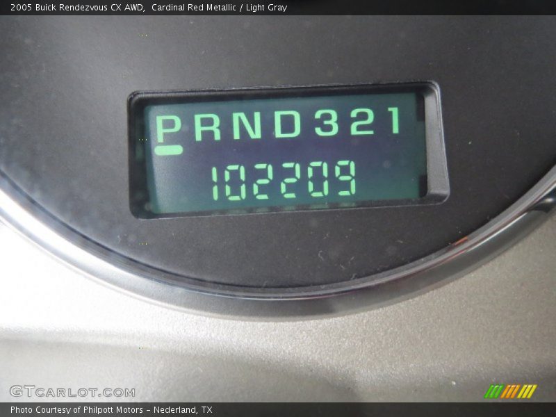 Cardinal Red Metallic / Light Gray 2005 Buick Rendezvous CX AWD