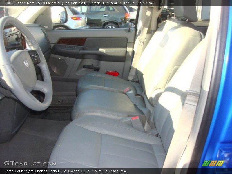 Electric Blue Pearl / Medium Slate Gray 2008 Dodge Ram 1500 Laramie Quad Cab 4x4