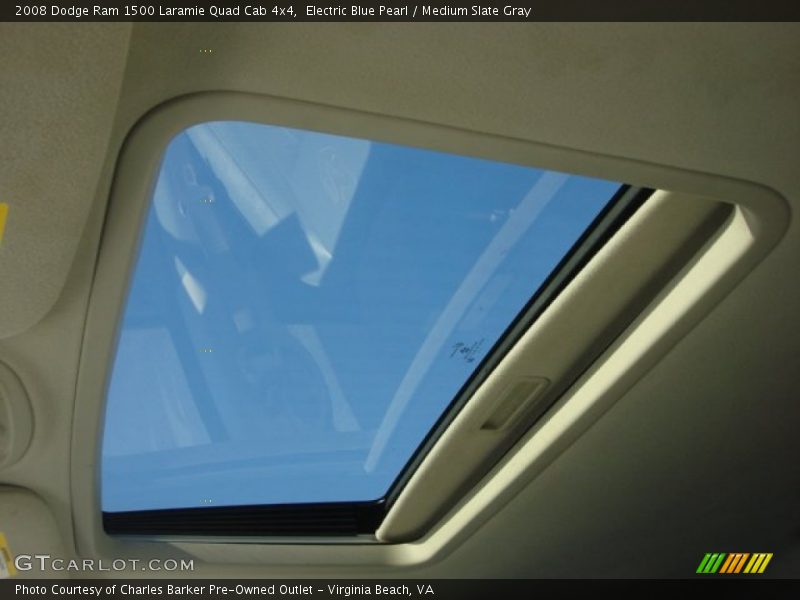 Electric Blue Pearl / Medium Slate Gray 2008 Dodge Ram 1500 Laramie Quad Cab 4x4