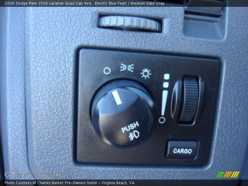 Electric Blue Pearl / Medium Slate Gray 2008 Dodge Ram 1500 Laramie Quad Cab 4x4