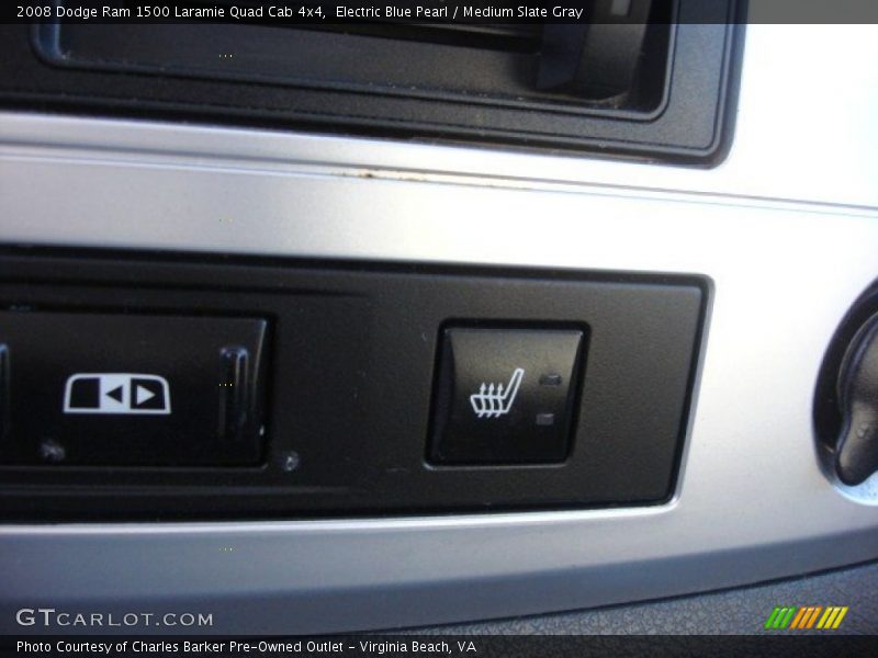 Electric Blue Pearl / Medium Slate Gray 2008 Dodge Ram 1500 Laramie Quad Cab 4x4