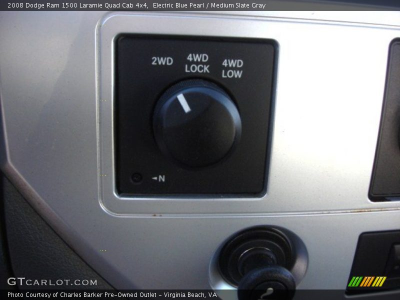 Electric Blue Pearl / Medium Slate Gray 2008 Dodge Ram 1500 Laramie Quad Cab 4x4