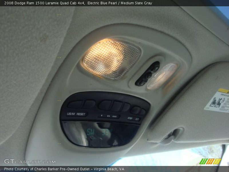 Electric Blue Pearl / Medium Slate Gray 2008 Dodge Ram 1500 Laramie Quad Cab 4x4