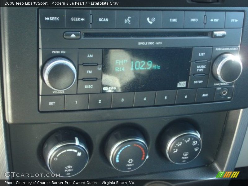 Modern Blue Pearl / Pastel Slate Gray 2008 Jeep Liberty Sport