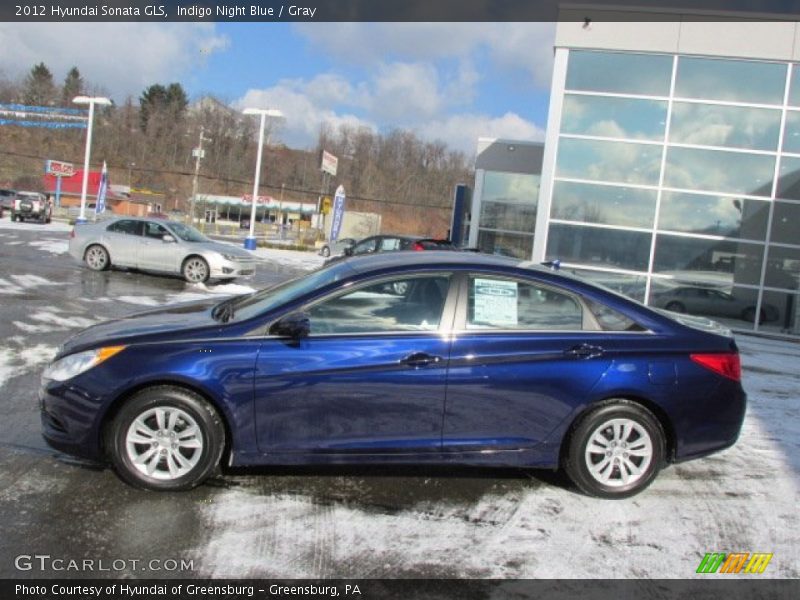 Indigo Night Blue / Gray 2012 Hyundai Sonata GLS