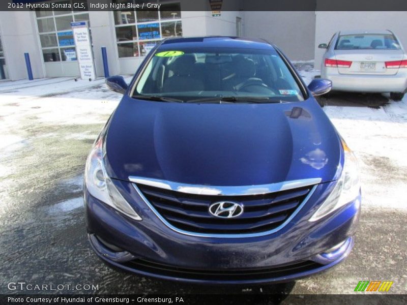 Indigo Night Blue / Gray 2012 Hyundai Sonata GLS