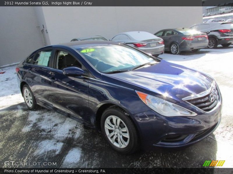 Indigo Night Blue / Gray 2012 Hyundai Sonata GLS