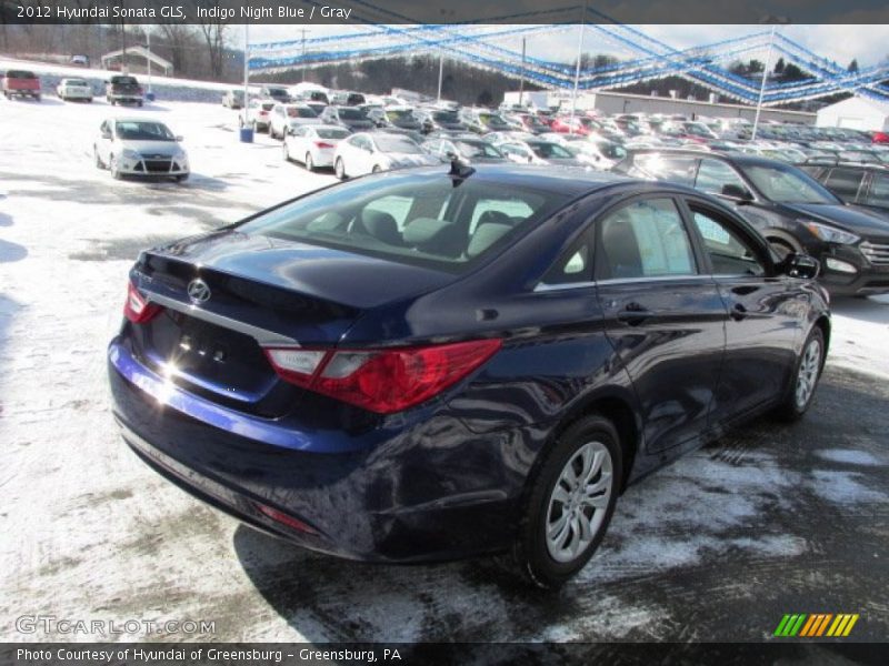 Indigo Night Blue / Gray 2012 Hyundai Sonata GLS