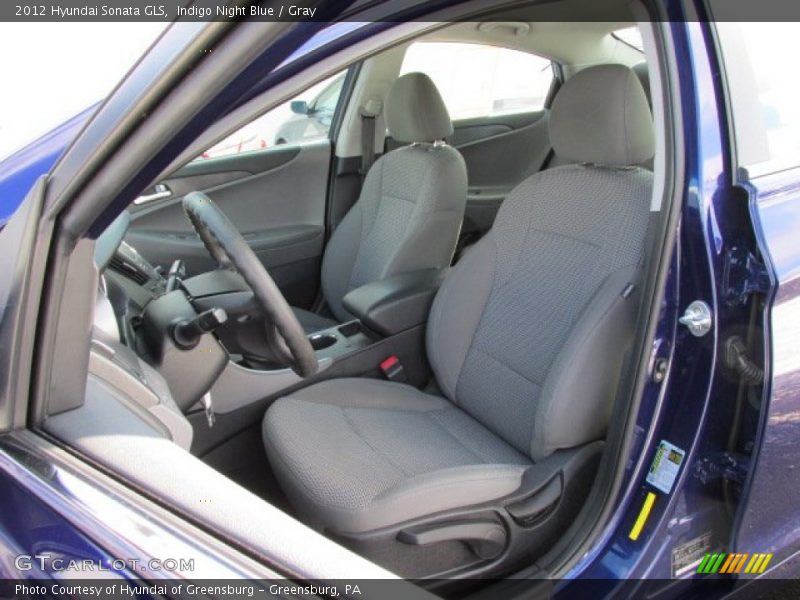 Indigo Night Blue / Gray 2012 Hyundai Sonata GLS