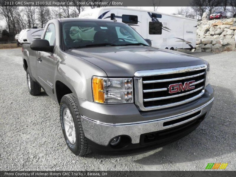 Steel Gray Metallic / Ebony 2013 GMC Sierra 1500 SLE Regular Cab