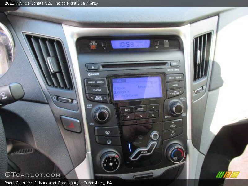 Indigo Night Blue / Gray 2012 Hyundai Sonata GLS