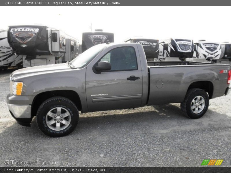Steel Gray Metallic / Ebony 2013 GMC Sierra 1500 SLE Regular Cab