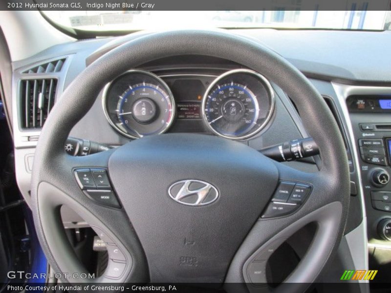 Indigo Night Blue / Gray 2012 Hyundai Sonata GLS