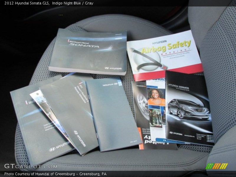 Indigo Night Blue / Gray 2012 Hyundai Sonata GLS