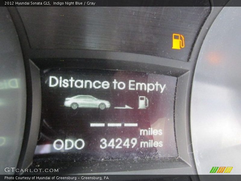 Indigo Night Blue / Gray 2012 Hyundai Sonata GLS