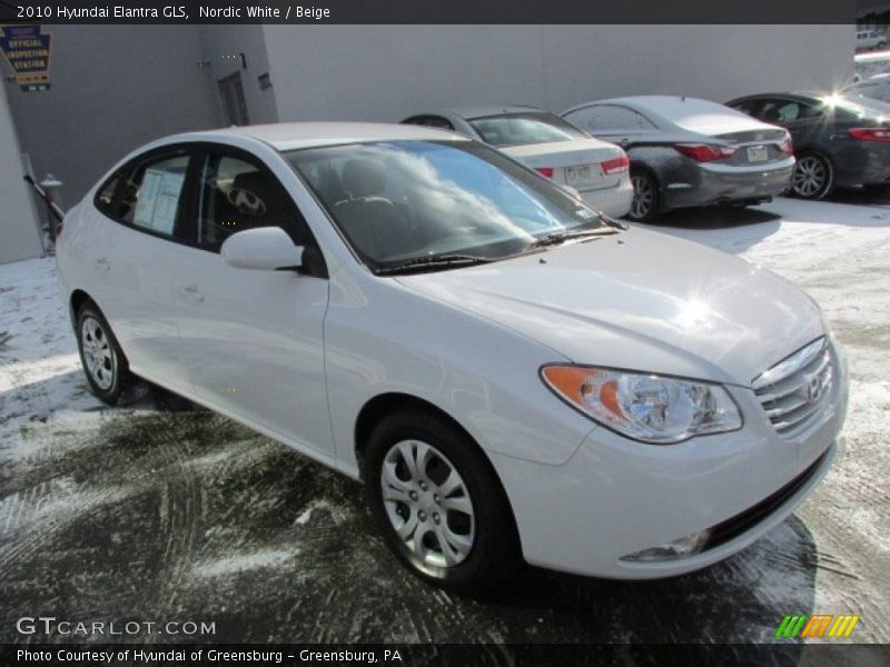 Nordic White / Beige 2010 Hyundai Elantra GLS