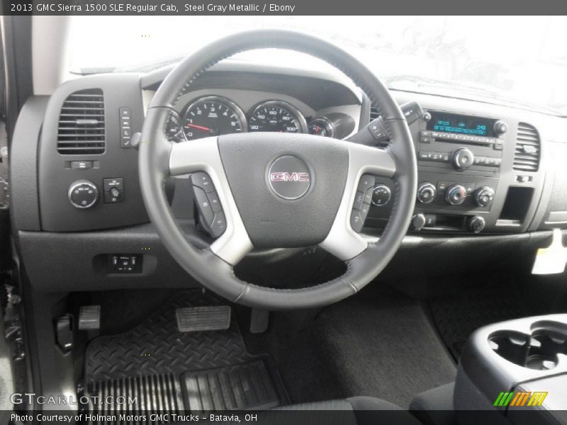 Steel Gray Metallic / Ebony 2013 GMC Sierra 1500 SLE Regular Cab