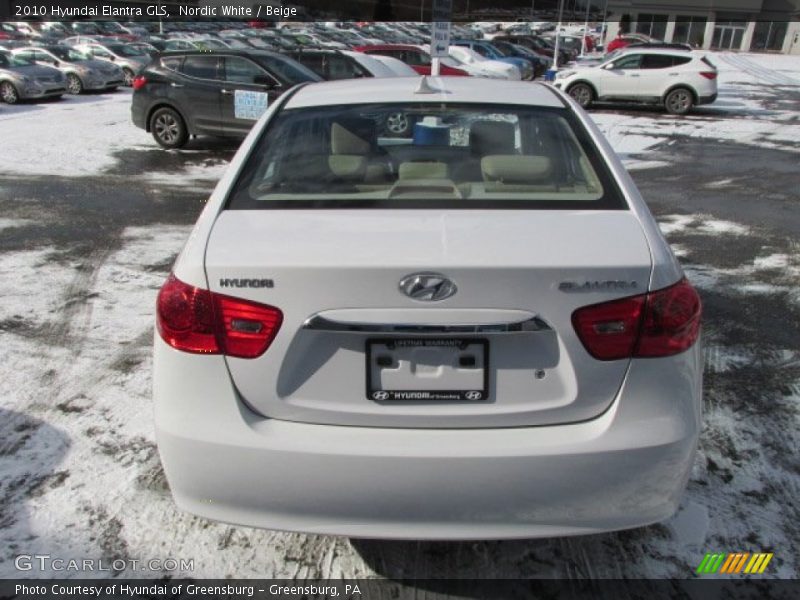 Nordic White / Beige 2010 Hyundai Elantra GLS