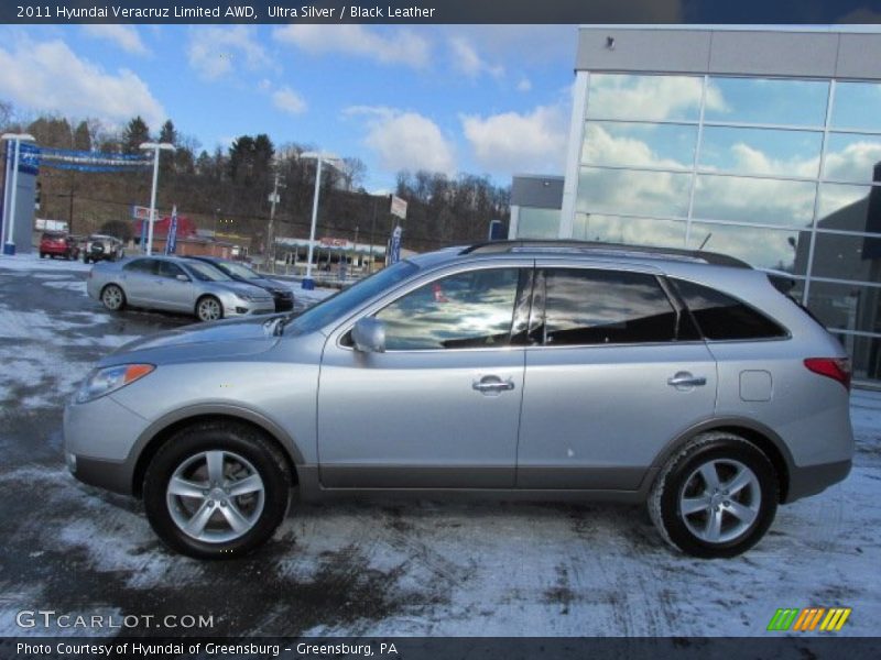 Ultra Silver / Black Leather 2011 Hyundai Veracruz Limited AWD