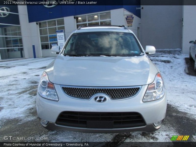 Ultra Silver / Black Leather 2011 Hyundai Veracruz Limited AWD