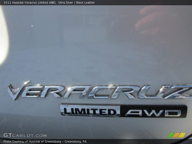 Ultra Silver / Black Leather 2011 Hyundai Veracruz Limited AWD