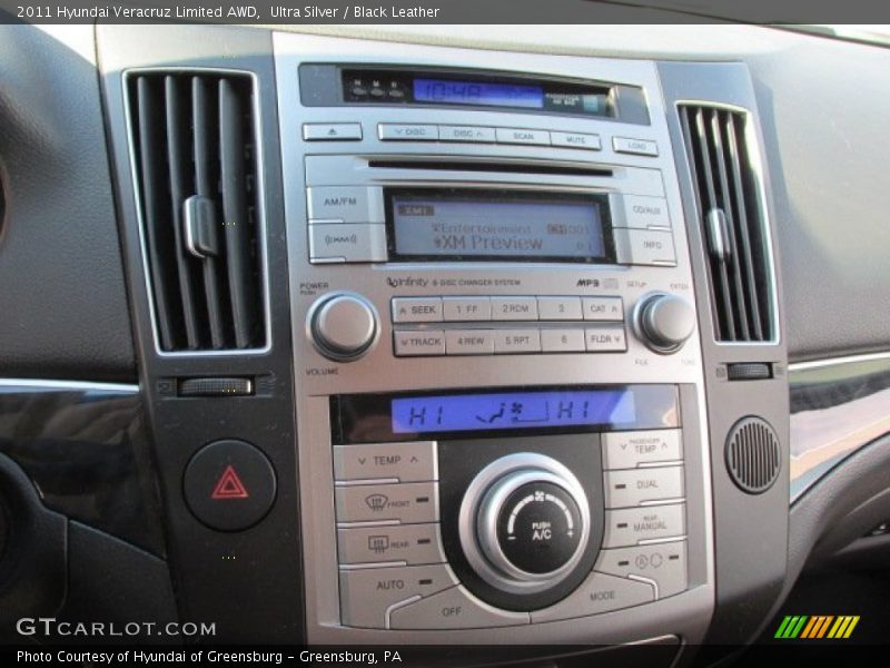 Ultra Silver / Black Leather 2011 Hyundai Veracruz Limited AWD