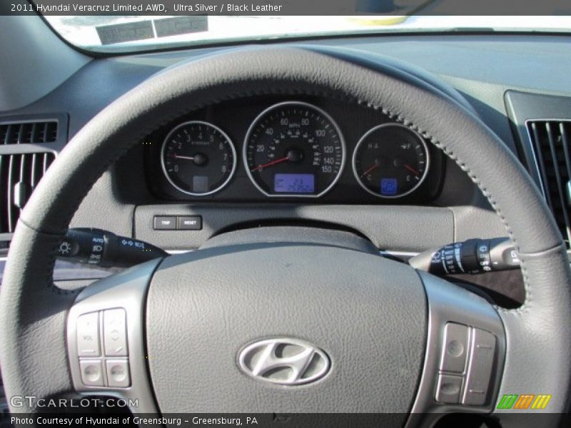 Ultra Silver / Black Leather 2011 Hyundai Veracruz Limited AWD