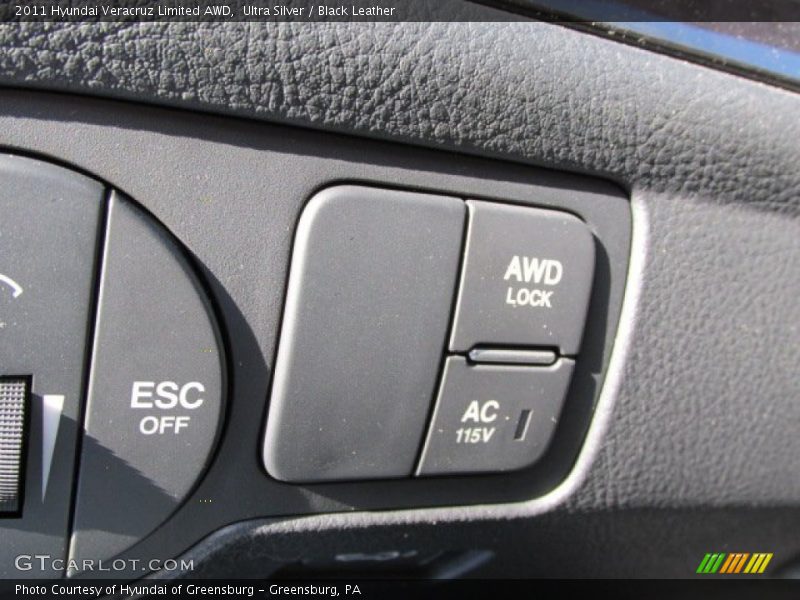 Ultra Silver / Black Leather 2011 Hyundai Veracruz Limited AWD