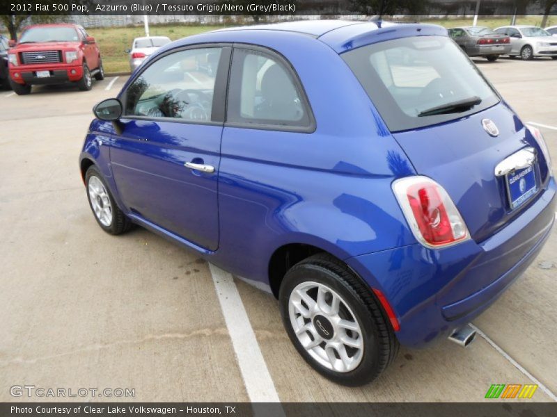Azzurro (Blue) / Tessuto Grigio/Nero (Grey/Black) 2012 Fiat 500 Pop
