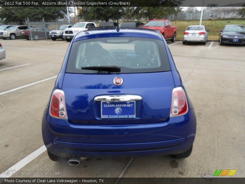 Azzurro (Blue) / Tessuto Grigio/Nero (Grey/Black) 2012 Fiat 500 Pop