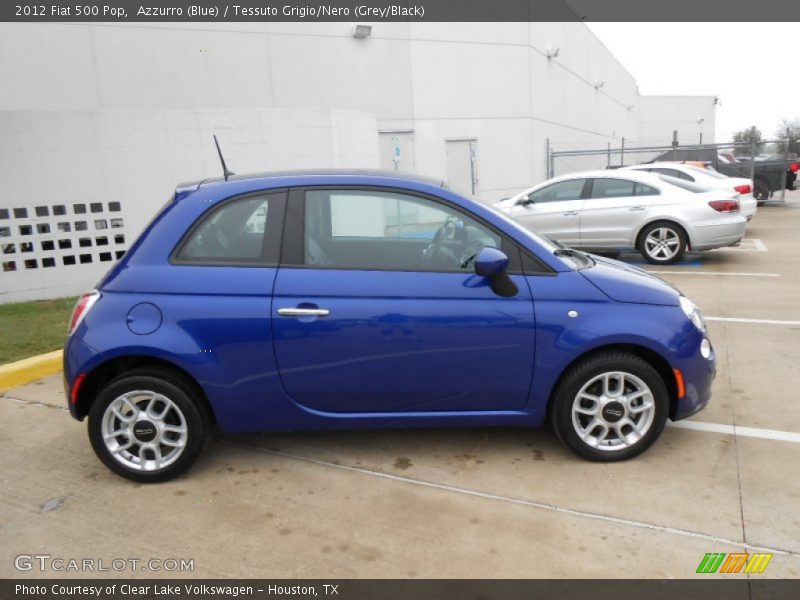 Azzurro (Blue) / Tessuto Grigio/Nero (Grey/Black) 2012 Fiat 500 Pop