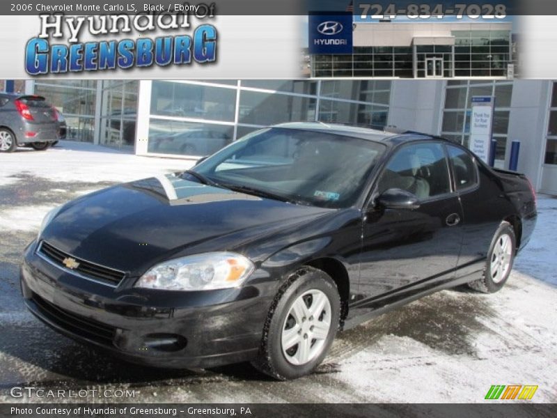 Black / Ebony 2006 Chevrolet Monte Carlo LS