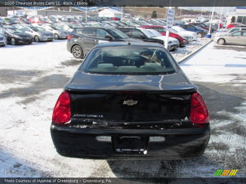 Black / Ebony 2006 Chevrolet Monte Carlo LS