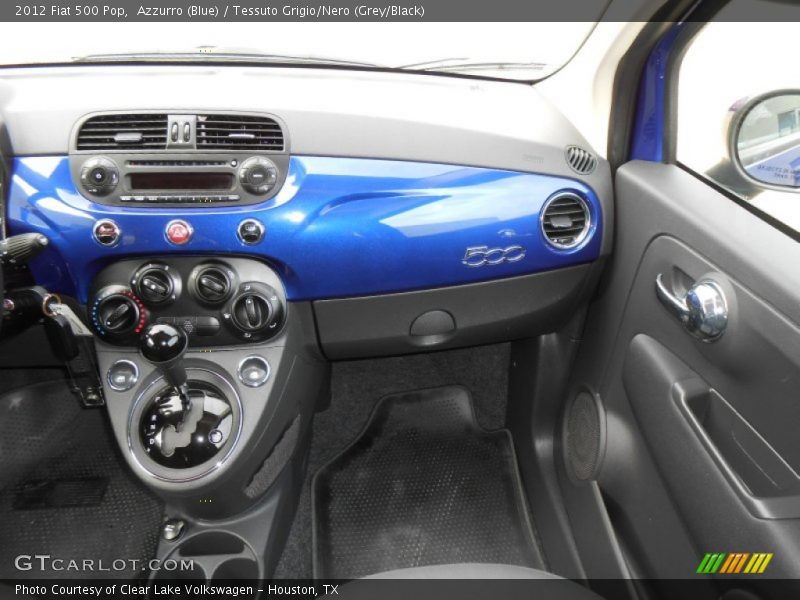 Azzurro (Blue) / Tessuto Grigio/Nero (Grey/Black) 2012 Fiat 500 Pop