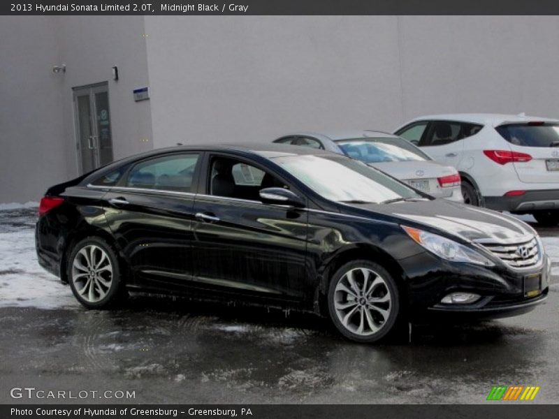 Midnight Black / Gray 2013 Hyundai Sonata Limited 2.0T