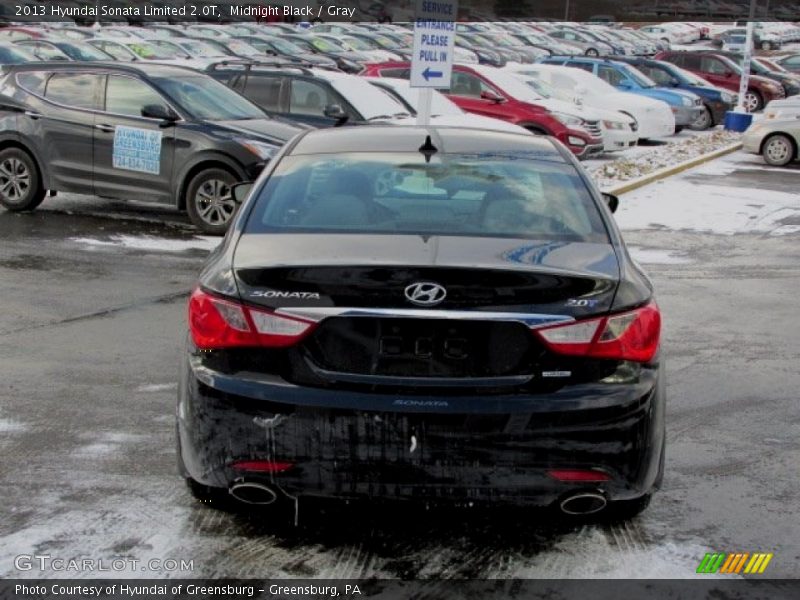 Midnight Black / Gray 2013 Hyundai Sonata Limited 2.0T
