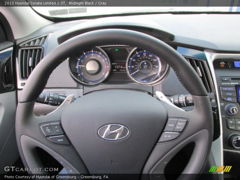 Midnight Black / Gray 2013 Hyundai Sonata Limited 2.0T