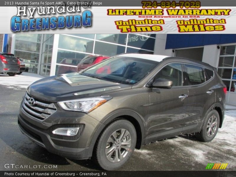 Cabo Bronze / Beige 2013 Hyundai Santa Fe Sport AWD