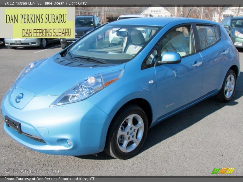 Blue Ocean / Light Gray 2012 Nissan LEAF SL