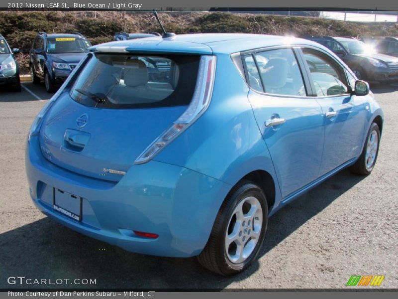 Blue Ocean / Light Gray 2012 Nissan LEAF SL