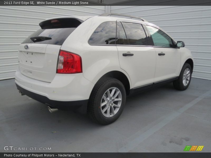 White Suede / Medium Light Stone 2013 Ford Edge SE