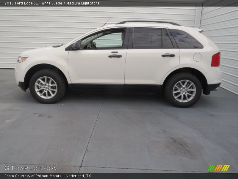 White Suede / Medium Light Stone 2013 Ford Edge SE