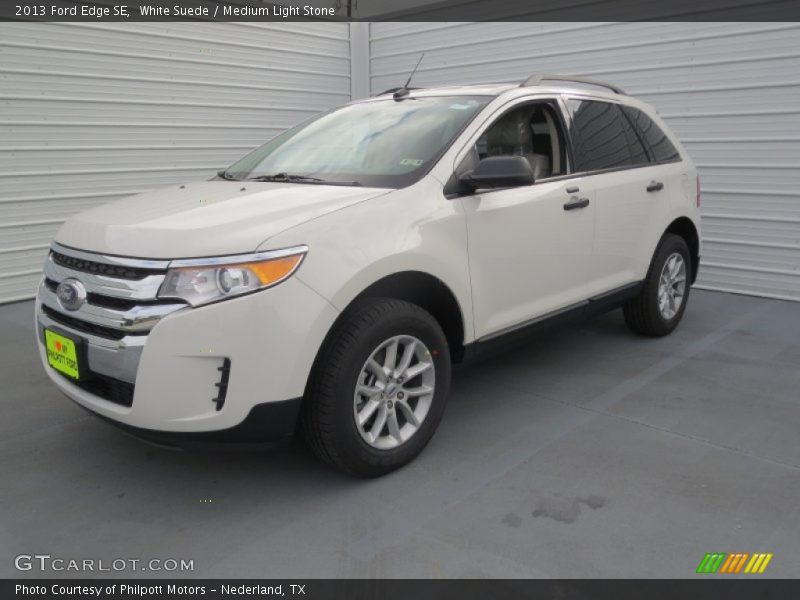 White Suede / Medium Light Stone 2013 Ford Edge SE