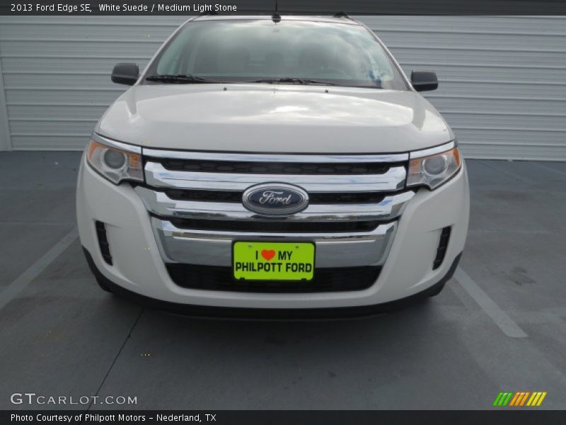 White Suede / Medium Light Stone 2013 Ford Edge SE