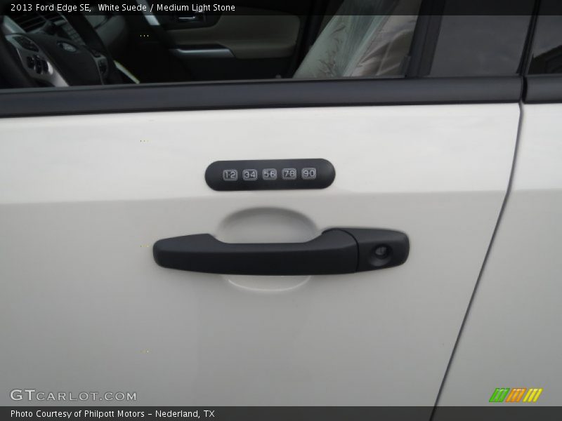 White Suede / Medium Light Stone 2013 Ford Edge SE